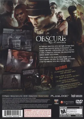 ObsCure - The Aftermath box cover back